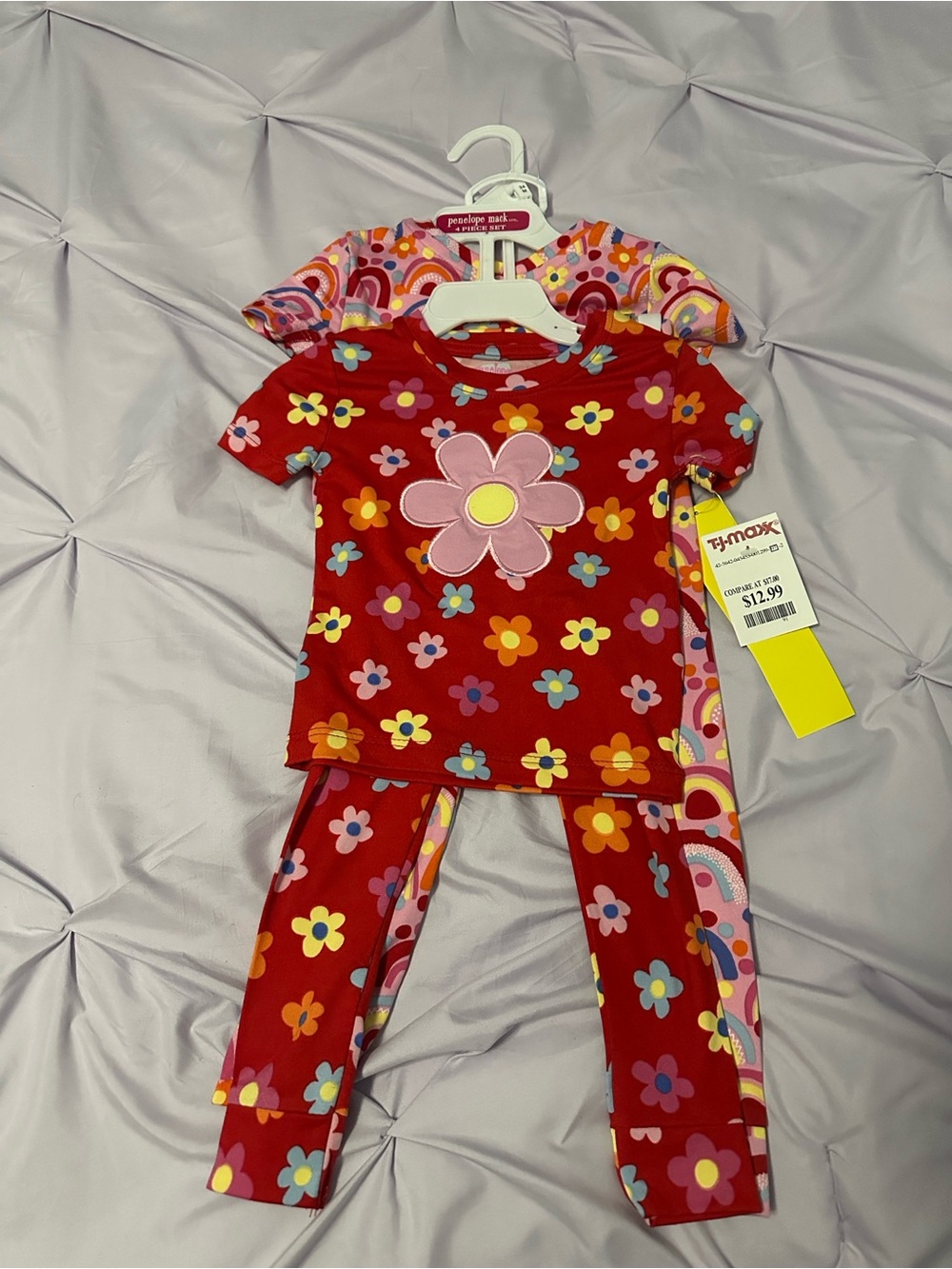 Kids Floral and Rainbow Pajama Set